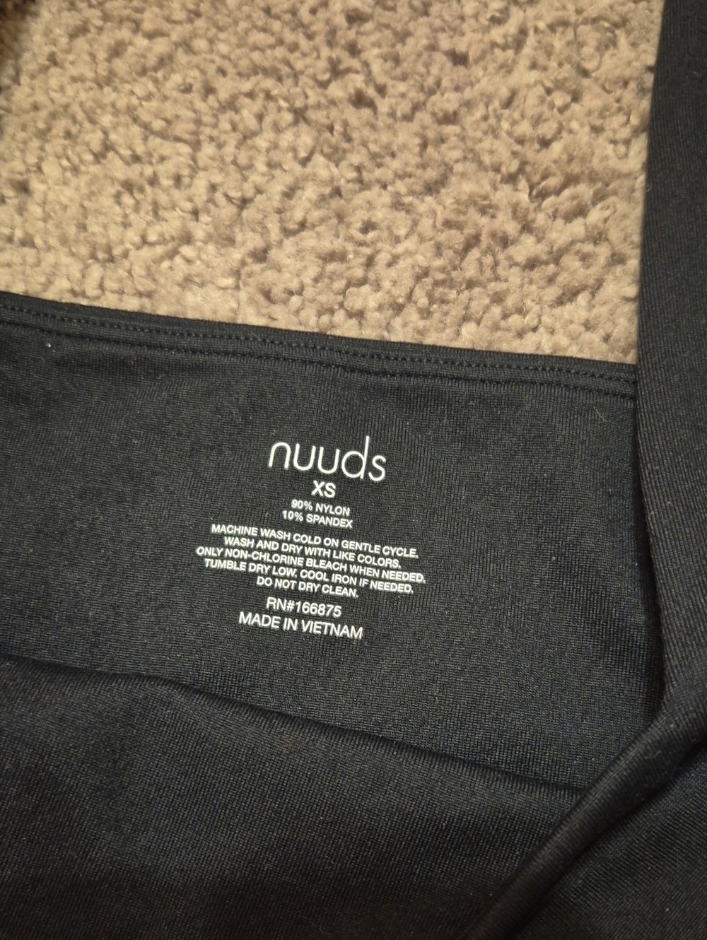 Nuuds Square Neck Black Bodysuit XS & S - Picture 5 of 5